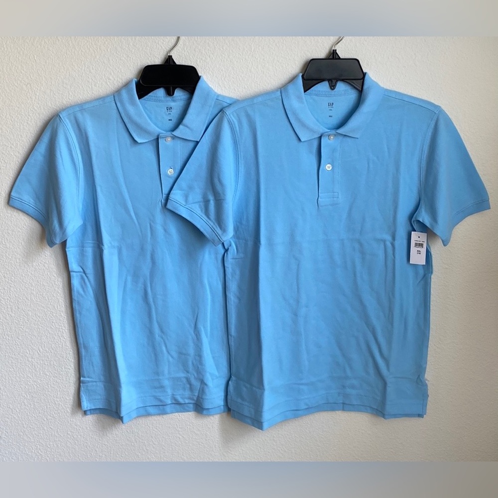 🆕2/$24 GAP Boys’ 100% Cotton Uniform Pique Polo Shirt